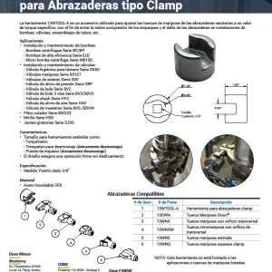 Herramienta Dixon Sanitary para Abrazadera tipo Clamp