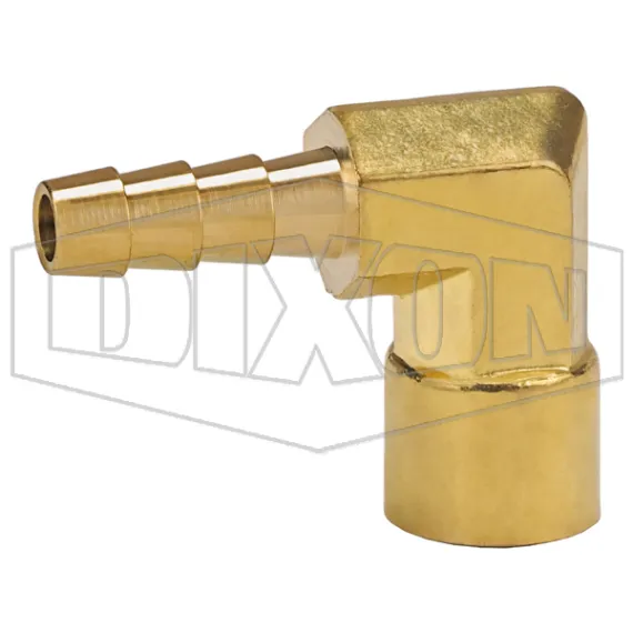Female NPTF x Hose Barb 90° Elbow