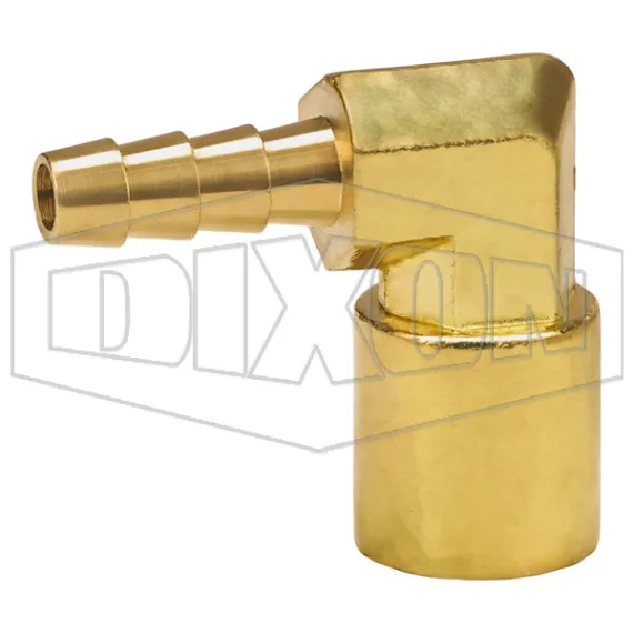 Female NPTF x Hose Barb 90° Elbow