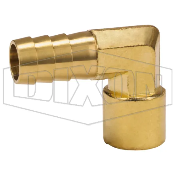 Female NPTF x Hose Barb 90° Elbow