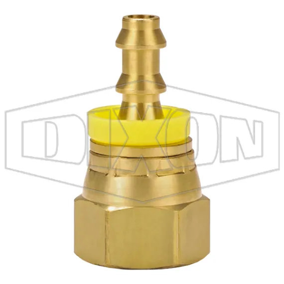 Female NPSM Swivel x Push-on Hose Barb Ball Seat