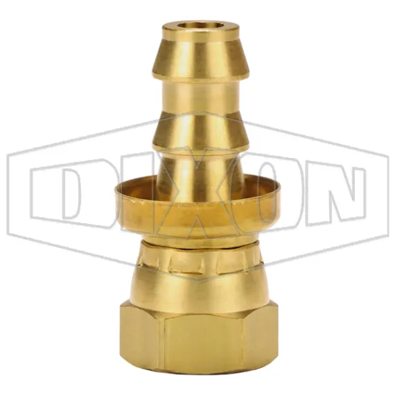 Female NPSM Swivel x Push-on Hose Barb Ball Seat