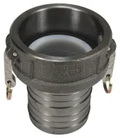 Type C couplers with abrasion resistant inserts coupler x hose shank uhmw polyethylene insert