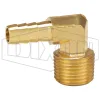 Male NPTF x Hose Barb 90° Elbow